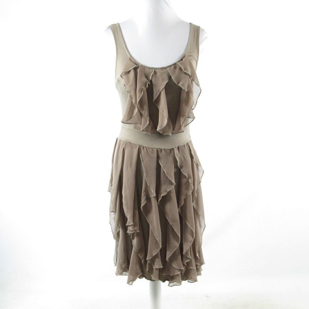 Ric Rac brown cotton blend dress XS